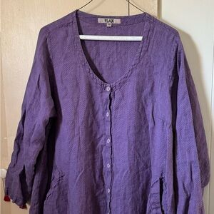 Flax Rich Purple Textured Top